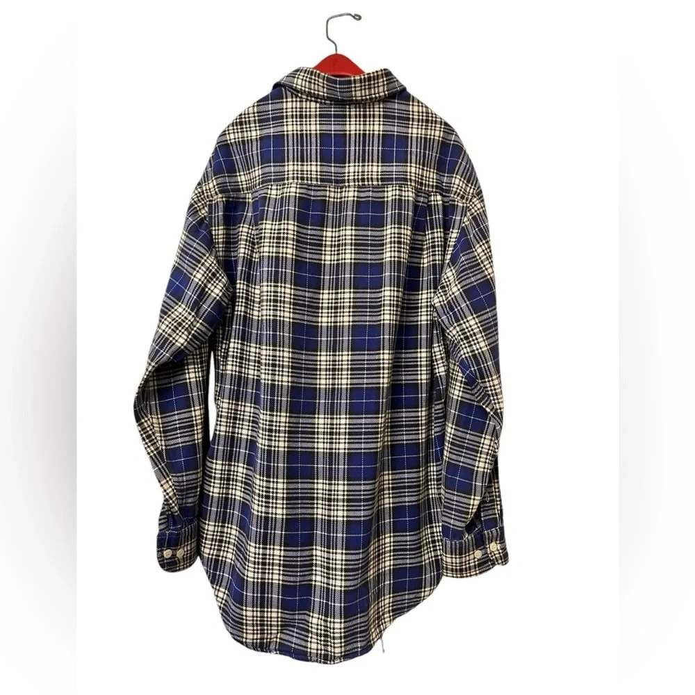 Vintage GAP men’s blue white flannel shirt sz small - Picture 2 of 3